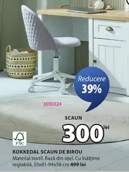 JYSK Kokkedal scaun de birou Ofertă