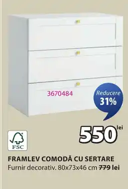JYSK Framlev comodă cu sertare Ofertă