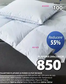 JYSK Falketind plapumă și pernă cu puf de rață Ofertă