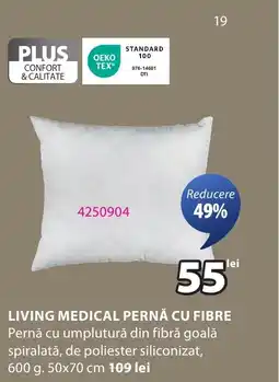 JYSK Living medical pernă cu fibre Ofertă