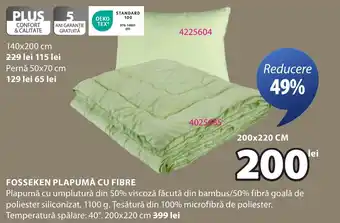 JYSK Fosseken plapumă cu fibre Ofertă