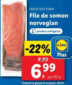Lidl FRESH FISH TODAY File de somon norvegian Ofertă