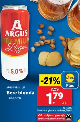 Lidl ARGUS PREMIUM Bere blondǎ Ofertă