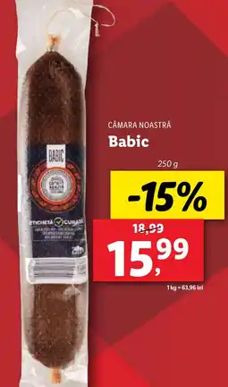 Lidl CĂMARA NOASTRĂ Babic Ofertă