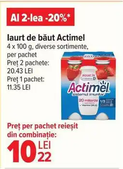 Carrefour Iaurt de băut Actimel Ofertă