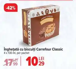 Carrefour Înghețată cu biscuiți Carrefour Classic Ofertă