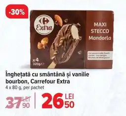 Carrefour Înghețată cu smântână și vanilie bourbon, Carrefour Extra Ofertă