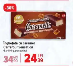 Carrefour Înghețată cu caramel Carrefour Sensation Ofertă