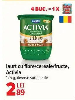 Carrefour Iaurt cu fibre/cereale/fructe, Activia Ofertă