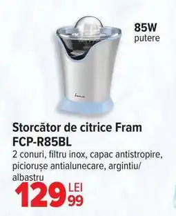 Carrefour Storător de citrice Fram FCP-R85BL Ofertă