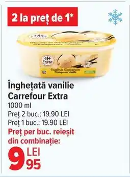Carrefour Înghețată vanilie Carrefour Extra Ofertă