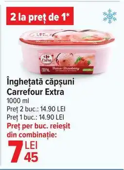 Carrefour Înghețată căpșuni Carrefour Extra Ofertă