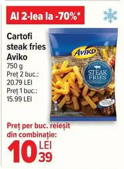 Carrefour Cartofi steak fries Aviko Ofertă