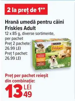 Carrefour Hrană umedă pentru câini Friskies Adult Ofertă