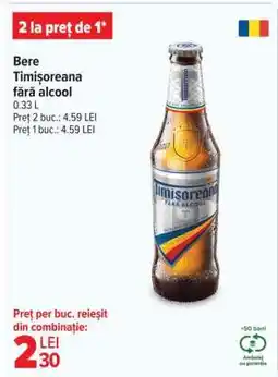Carrefour Bere Timișoreana fără alcool Ofertă