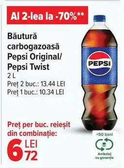 Carrefour Băutură carbogazoasă Pepsi Original/Pepsi Twist Ofertă