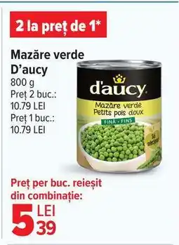 Carrefour Mazăre verde D’AUCY Ofertă