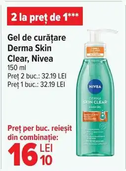 Carrefour Gel de curățare Derma Skin Clear, Nivea Ofertă