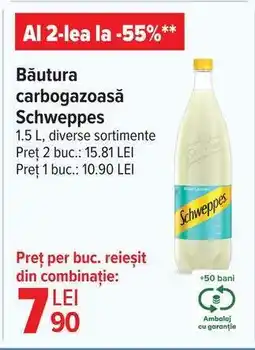 Carrefour Băutură carbogazoasă Schweppes Ofertă