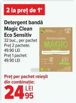 Carrefour Detergent bandă Magic Clean Eco Sensitiv Ofertă