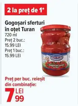 Carrefour Gogoșari sferturi în oțet Turan Ofertă