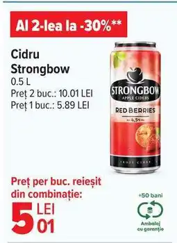 Carrefour Cidru Strongbow Ofertă