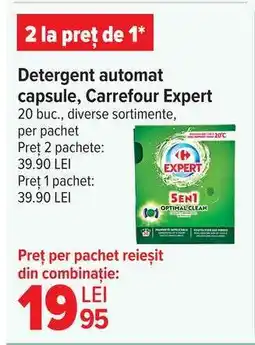 Carrefour Detergent automat capsule, Carrefour Expert Ofertă