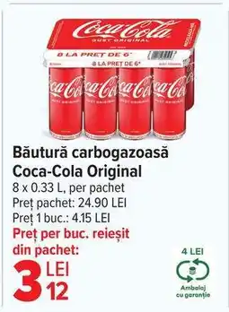 Carrefour Băutură carbogazoasă Coca-Cola Original Ofertă