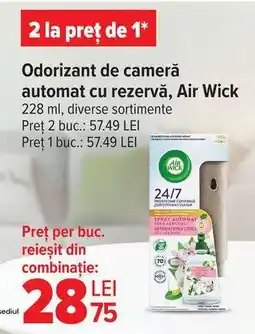 Carrefour Odorizant de cameră automat cu rezervă, Air Wick Ofertă