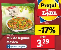 Lidl FRESHONA Mix de legume Mexico Ofertă