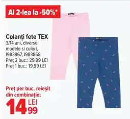 Carrefour Colanți fete, TEX Ofertă