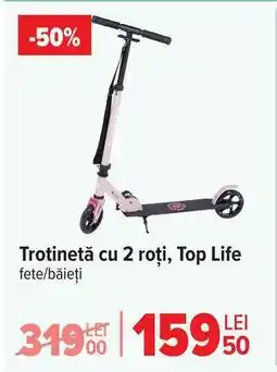 Carrefour Trotinetă cu 2 roți, Top Life Ofertă