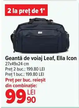Carrefour Geantă de voiaj Leaf, Ella Icon Ofertă