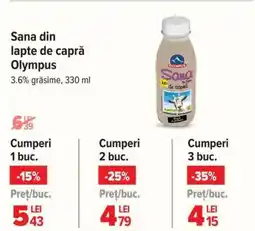 Carrefour Sana din lapte de capră Olympus Ofertă