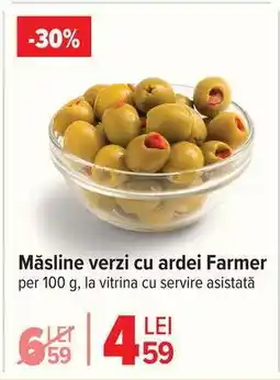 Carrefour Măsline verzi cu ardei Farmer Ofertă