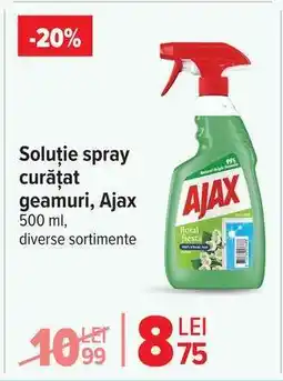 Carrefour Soluție spray curățat geamuri, Ajax Ofertă