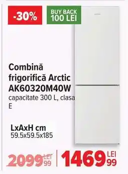 Carrefour Combină frigorifică Arctic AK60320M40W Ofertă
