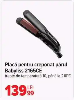 Carrefour Placă pentru creponat părul Babyliss 2165CE Ofertă