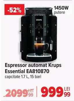 Carrefour Espressor automat Krups Essential EA810870 Ofertă