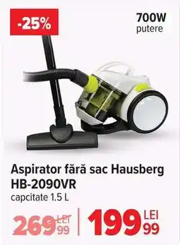 Carrefour Aspirator fără sac Hausberg HB-2090VR Ofertă