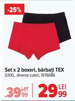 Carrefour Set x 2 boxeri, bărbați TEX Ofertă