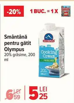 Carrefour Smântână pentru gătit Olympus Ofertă