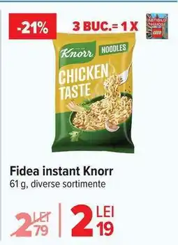 Carrefour Fidea instant Knorr Ofertă