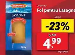 Lidl COMBINO Foi pentru Lasagna Ofertă