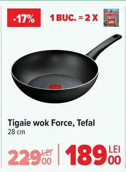 Carrefour Tigaie wok Force Tefal Ofertă