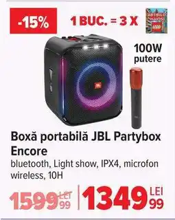 Carrefour Boxă portabilă JBL Partybox Encore Ofertă