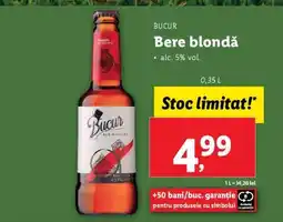 Lidl Bere blondă Bucur Ofertă