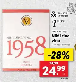Lidl Nihil sine vino Ofertă