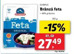 Lidl Brânză Feta Olympus Ofertă