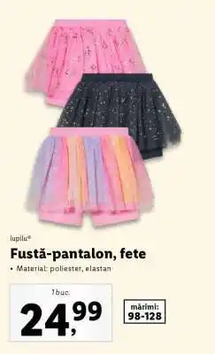 Lidl Fustă- pantalon fete Ofertă